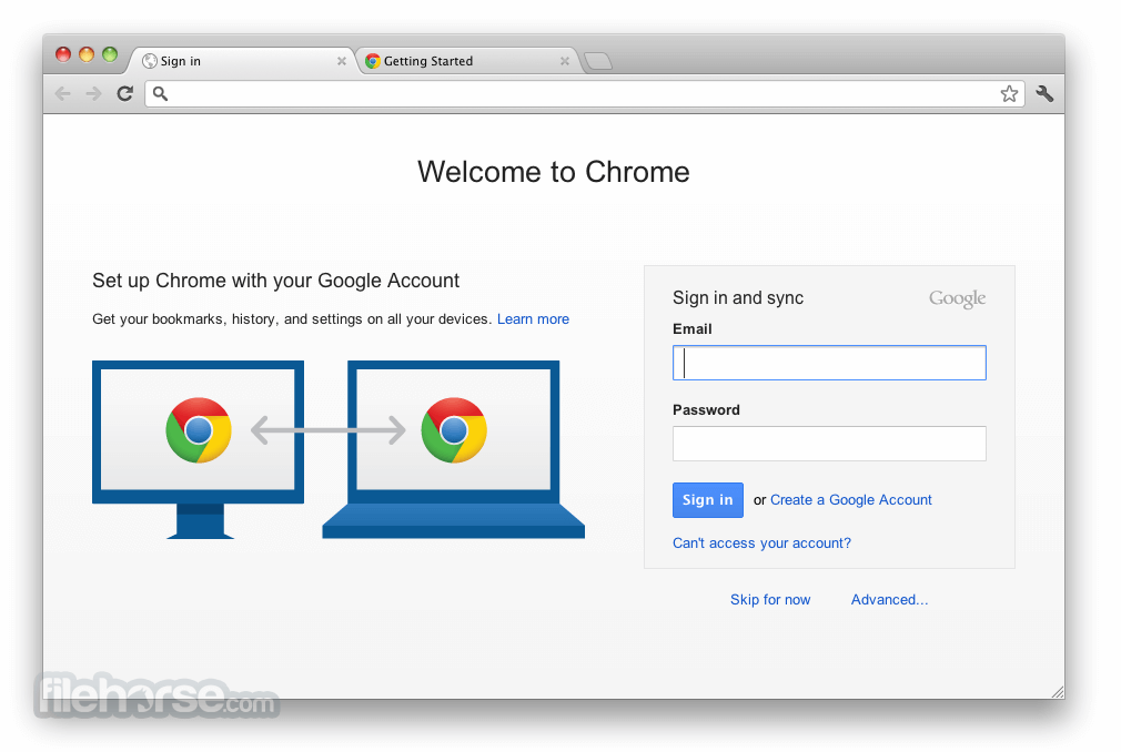 latest version of chrome for mac os x 10.9.5
